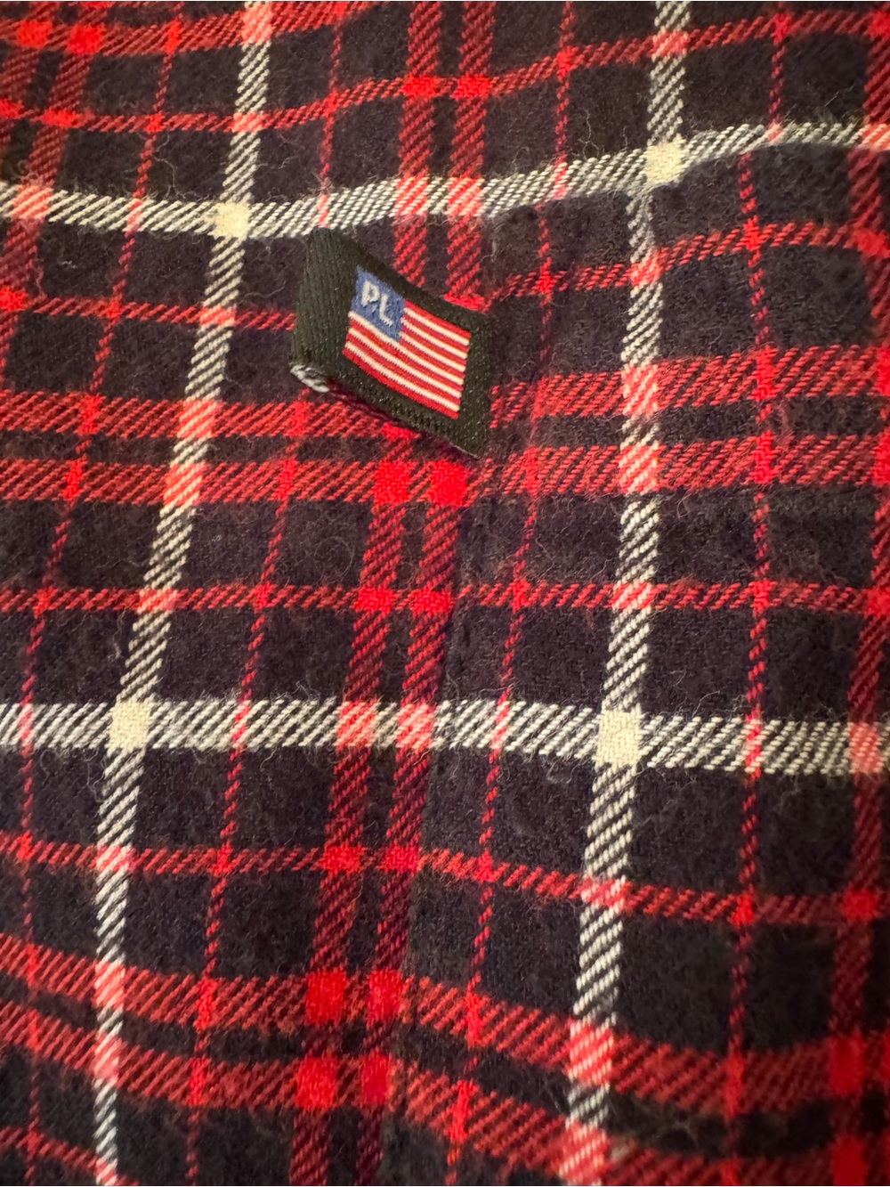 Vintage Polo Jeans Co. Ralph Lauren red and black plaid cotton flannel shirt - Picture 2 of 5